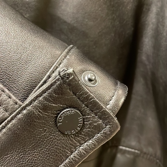 Tommy Hilfiger black leather jacket size large - Picture 6 of 6